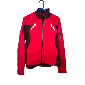 Sugoi Women's Large Red Soft Shell Cycling Jacket Polyester Spandex